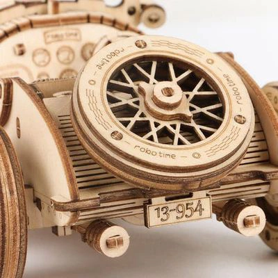 GRAND PRIX CAR V8 - ROMPECABEZAS 3D - MAQUETA DE MADERA ROLIFE - 4