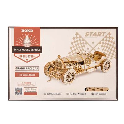 GRAND PRIX CAR V8 - ROMPECABEZAS 3D - MAQUETA DE MADERA ROLIFE - 5
