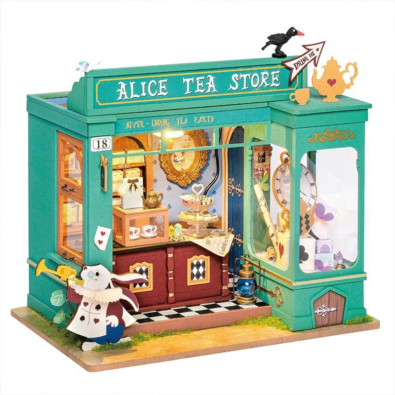 CASITA MINIATURA ALICE'S TEA STORE TIENDA DE TE ALICIA - 5