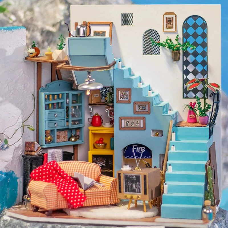 JOY'S PENINSULA LIVING ROOM - CASITAS MINIATURA ARMABLE ROBOTIME - 1