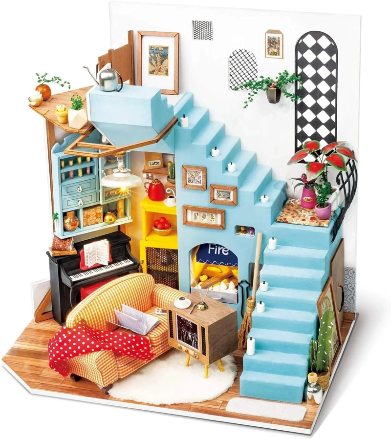 JOY'S PENINSULA LIVING ROOM - CASITAS MINIATURA ARMABLE ROBOTIME - 6