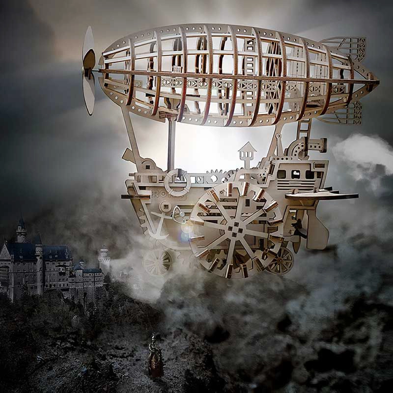 AIRSHIP DIRIGIBLE PUZZLE 3D DE MADERA - 3