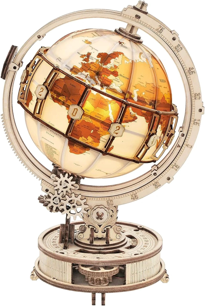 GLOBO TERRAQUEO LUMINOSO ARMABLE PUZZLE 3D - 2