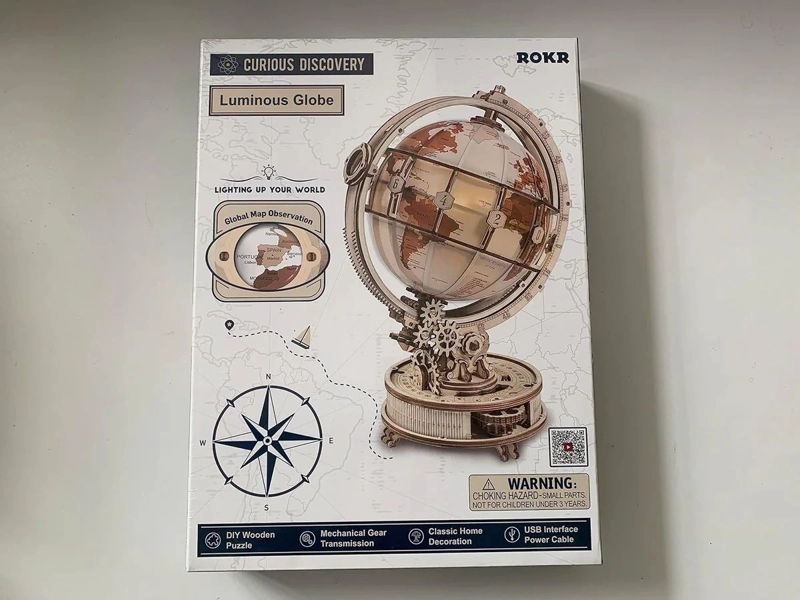 GLOBO TERRAQUEO LUMINOSO ARMABLE PUZZLE 3D - 9