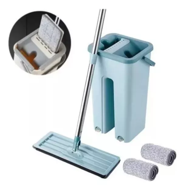 MOPA Y CUBO DE LIMPIEZA ERGONÓMICO LAVADO Y SECADO - 2