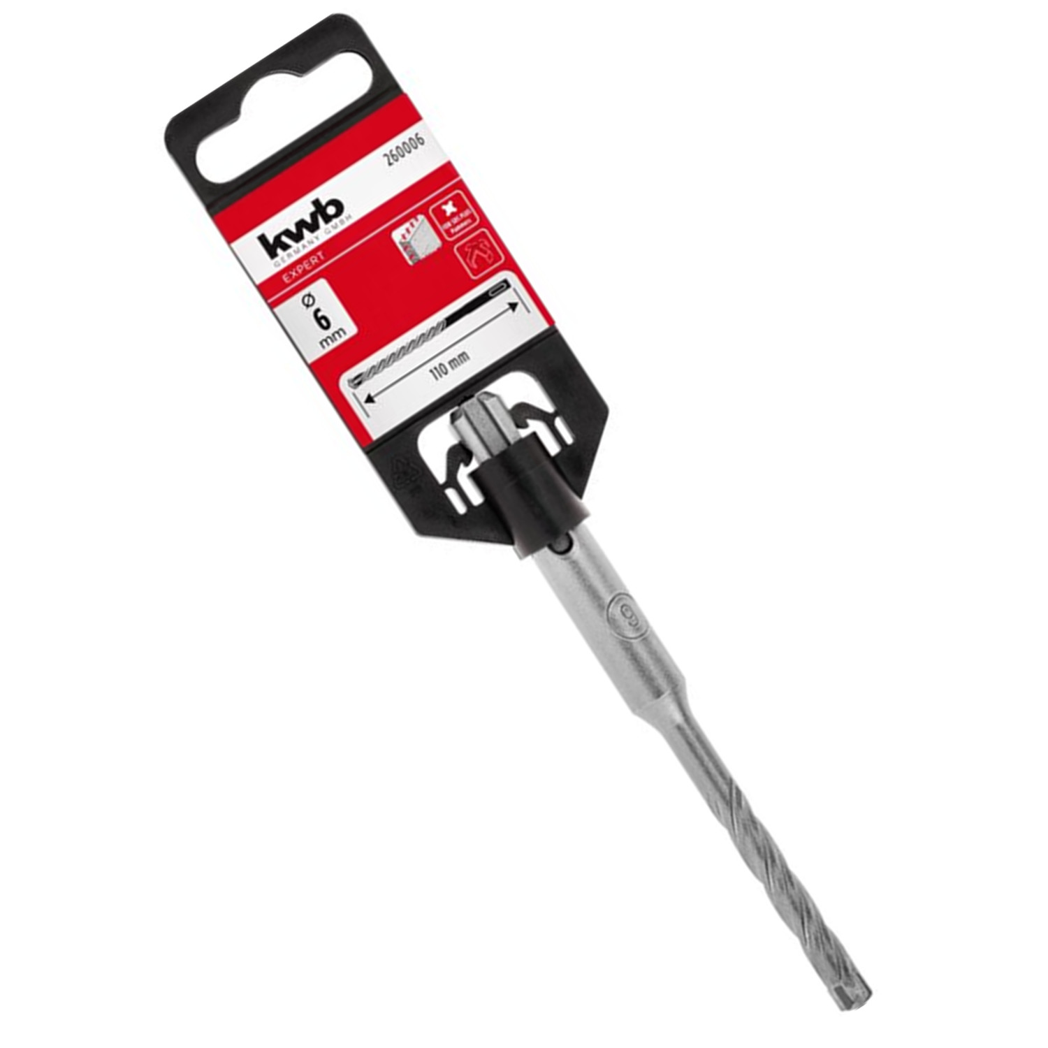 BROCA PARA CONCRETO SDS PLUS 6MM KWB 260006 - 2