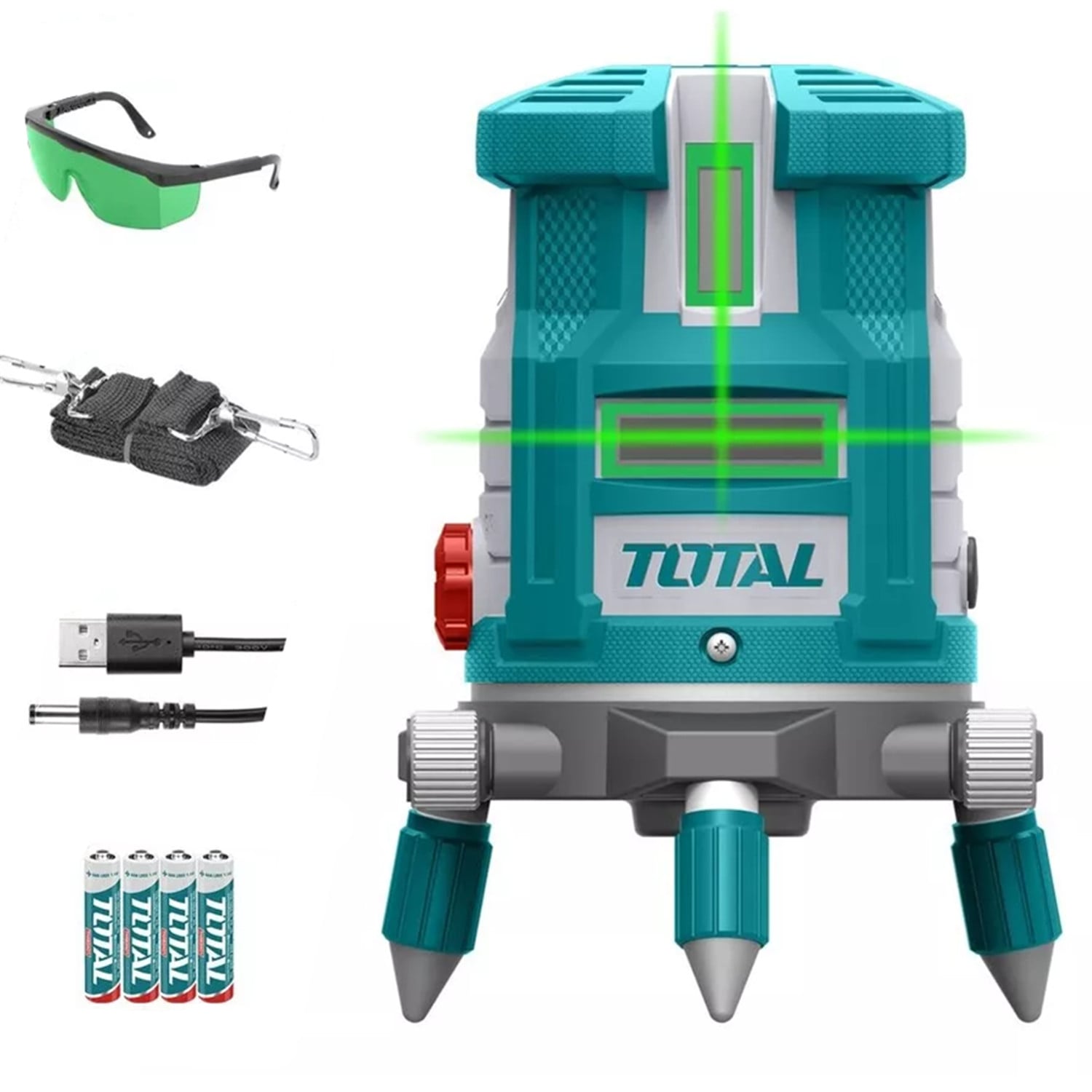 NIVEL LÁSER TOTAL TOOLS TLL305205 AUTONIVELACIÓN LÍNEA 360 GRADOS VERDE - 1