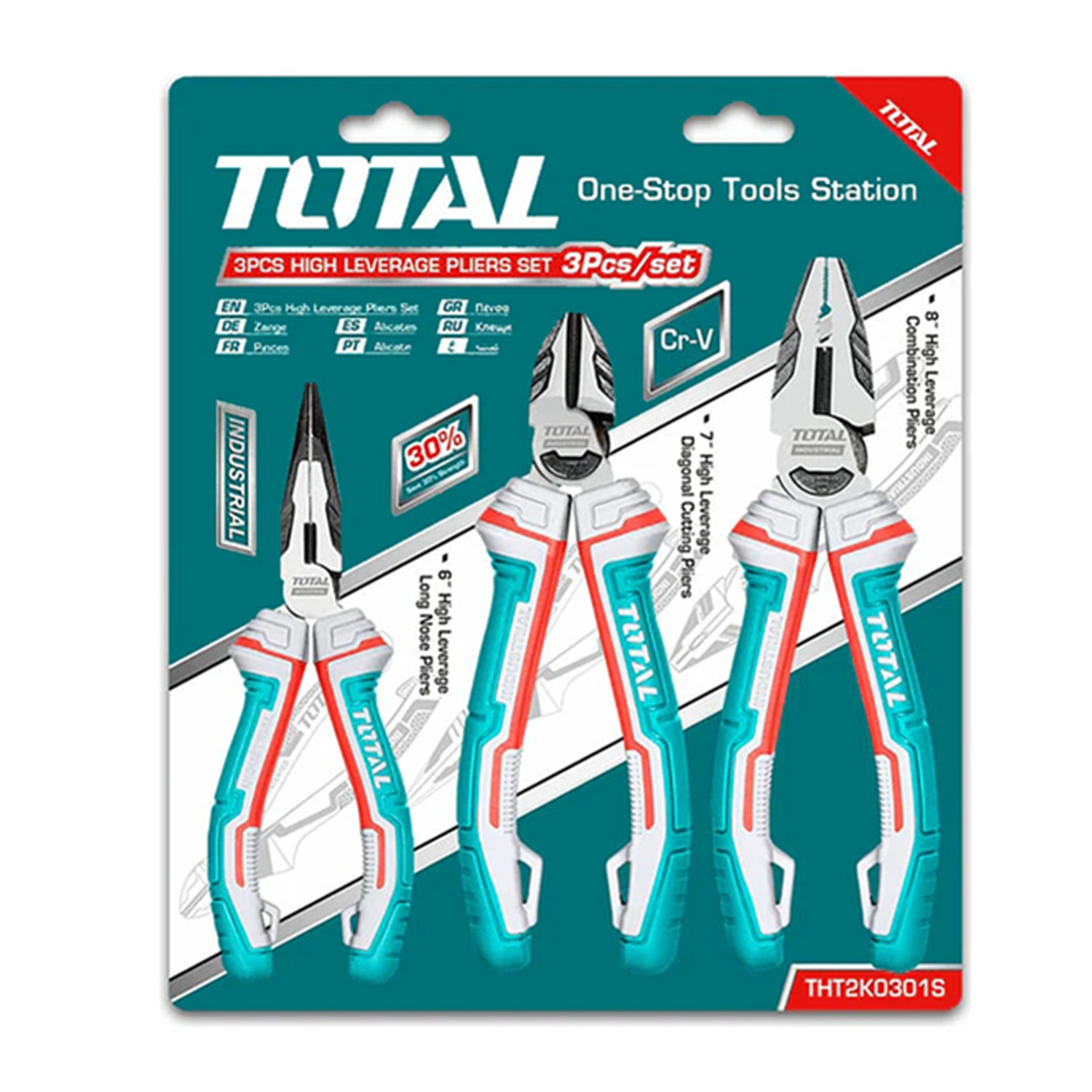 SET ALICATES TOTAL TOOLS THT2K0301S 3 PIEZAS - 2