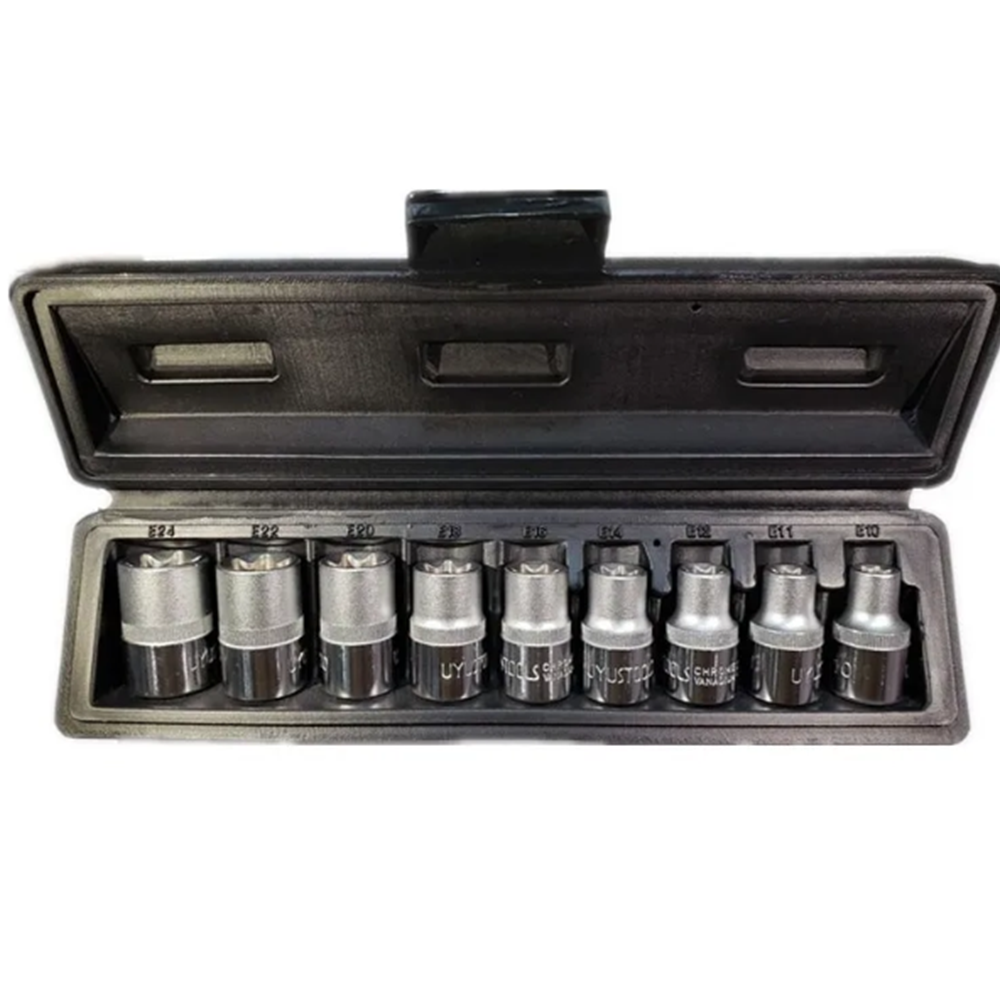 DADO UYUSTOOLS JUEGO SET TORX ESTRELLA HEMBRA 9 PIEZAS DAX903 - 1