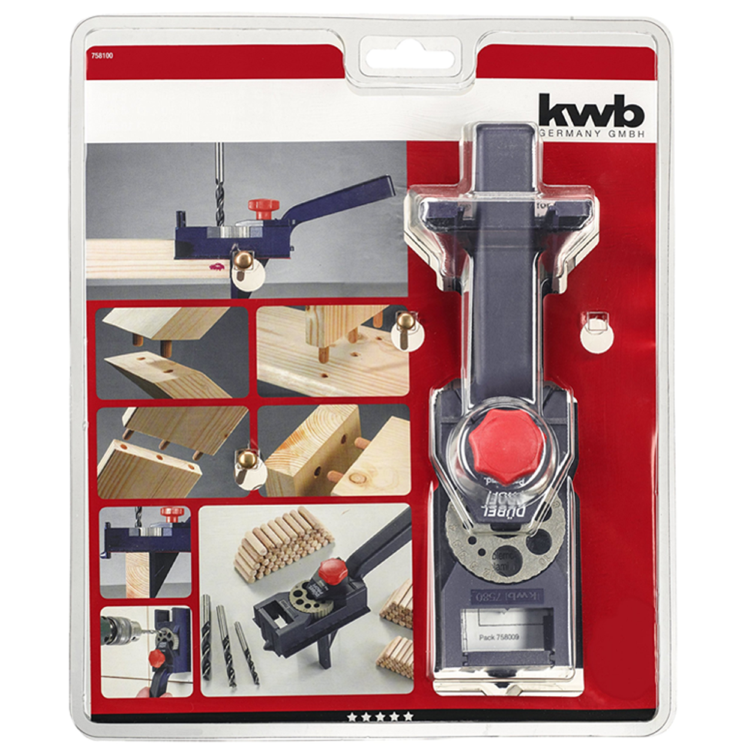 GUÍA PLANTILLA KWB SET P/ TARUGOS MADERA CARPINTERÍA + ACC - 1