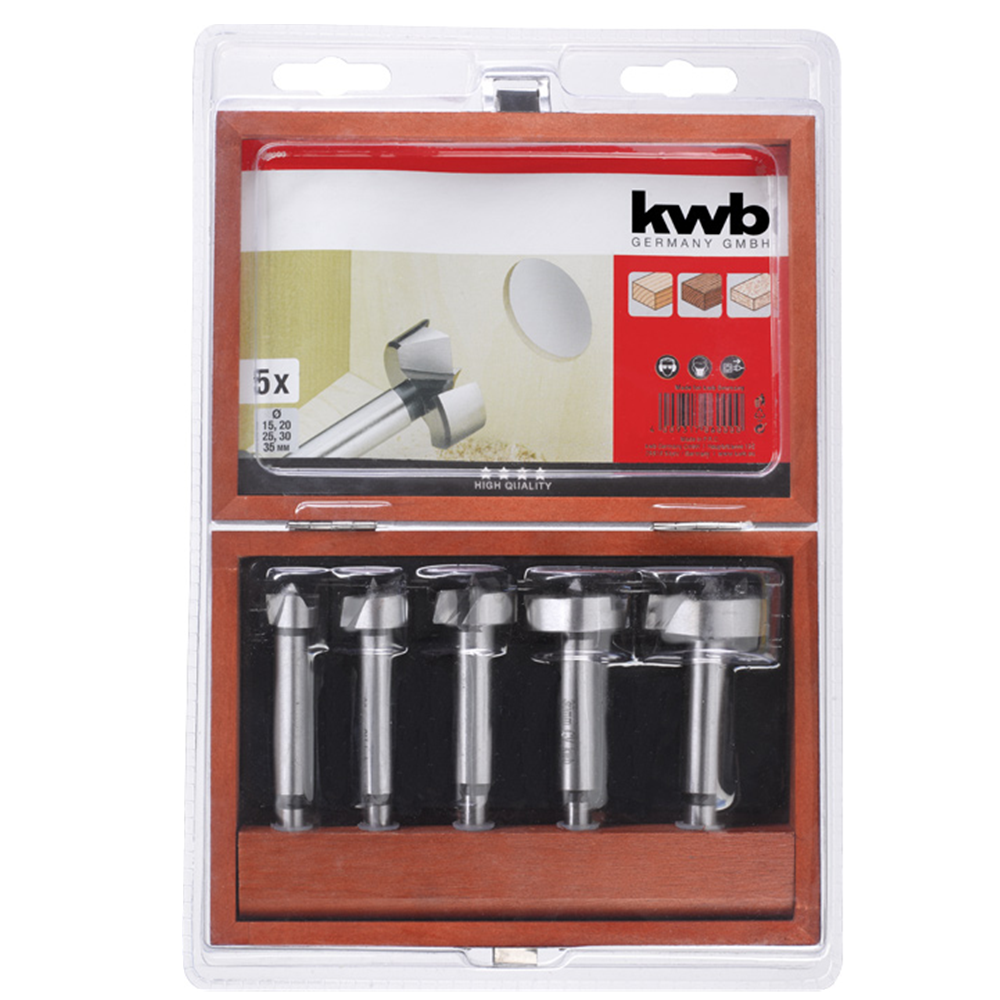 SET JUEGO DE BROCAS FORSTNER PARA MADERA 5 PIEZAS KWB 706000 - 3
