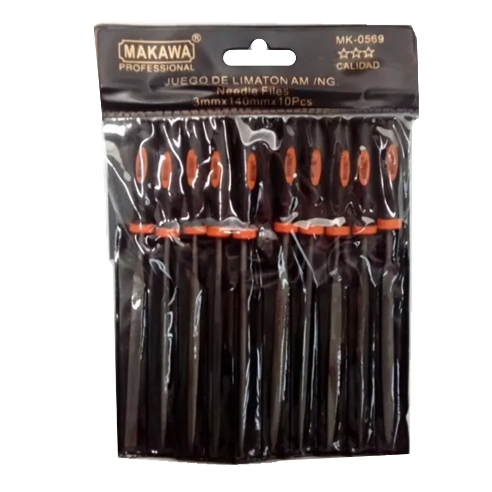 SET MINI LIMAS MAKAWA 3MM X 140MM MK0569 10 PIEZAS - 1
