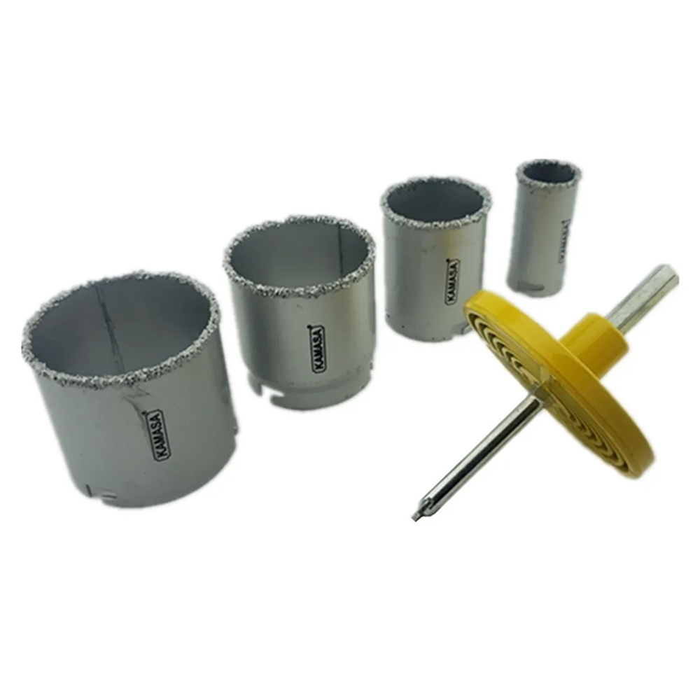 BROCA KAMASA JUEGO SIERRA COPA DIAMANTADA 5 PIEZAS 33-73MM KM1059 - 1