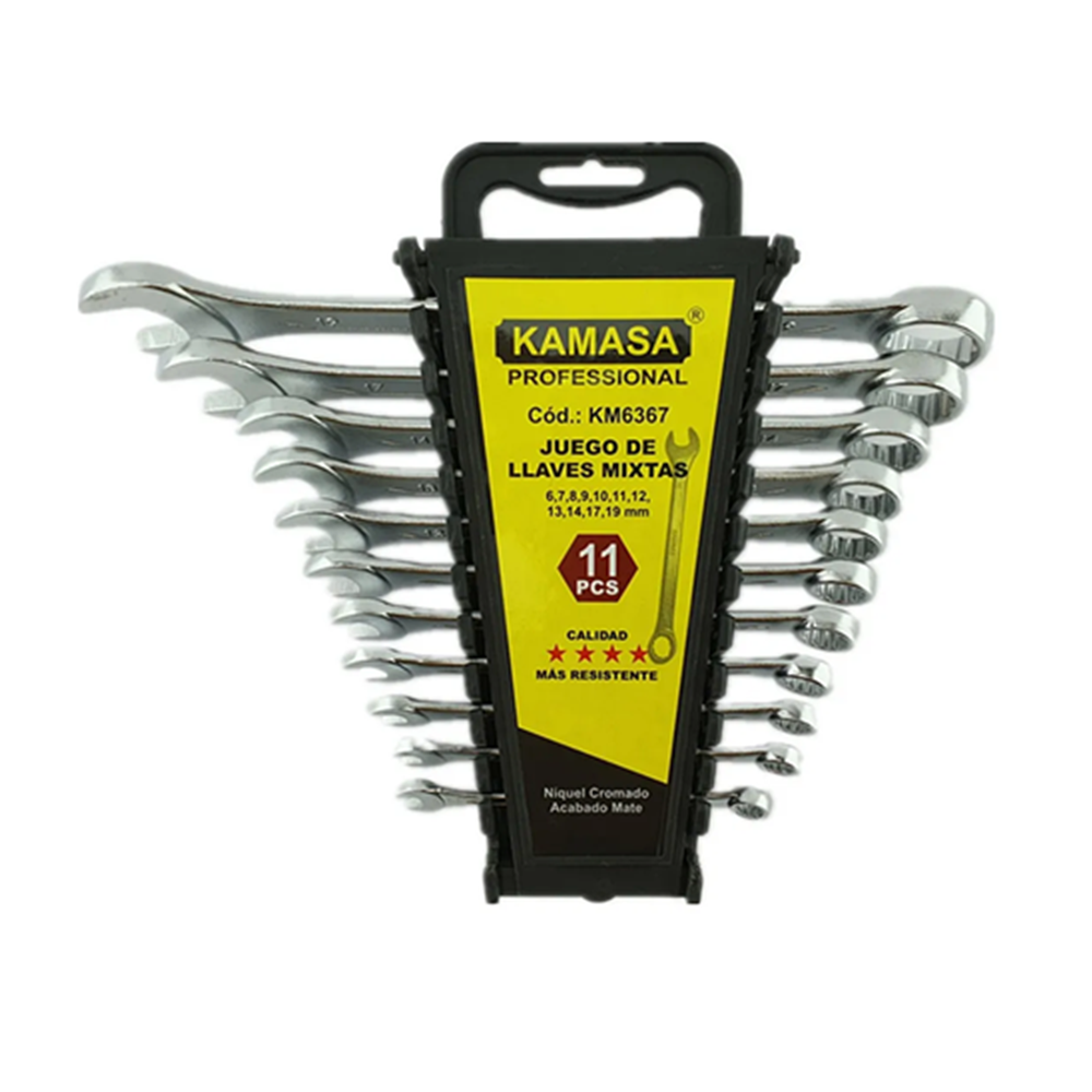 SET LLAVES KAMASA PUNTA CORONA KM6367 11 PIEZAS - 1