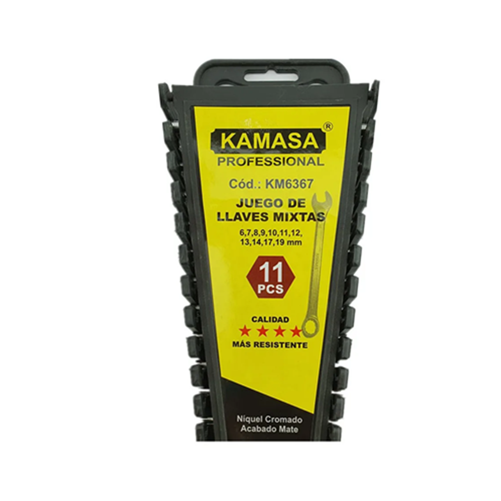SET LLAVES KAMASA PUNTA CORONA KM6367 11 PIEZAS - 2