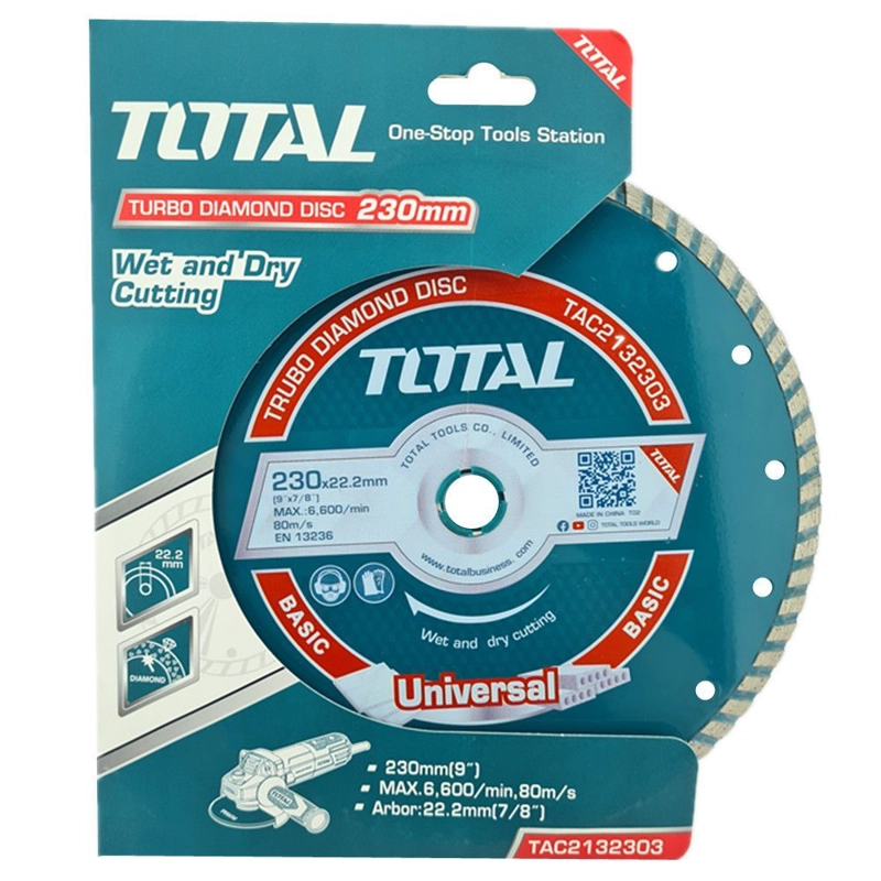 DISCO DE CORTE DIAMANTADO TURBO 9 230MM TOTAL - 1