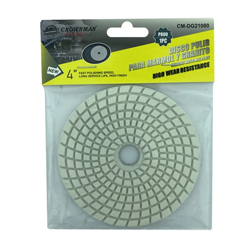 DISCO CROWNMAN LIJA PULIR MARMOL GRANITO 4 PULGADAS G: 800 - 2