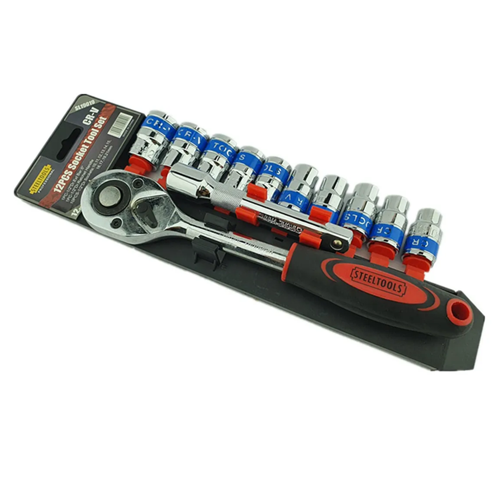 SET DADOS STEELTOOLS CHICHARRA 1/2 12 PIEZAS - 1