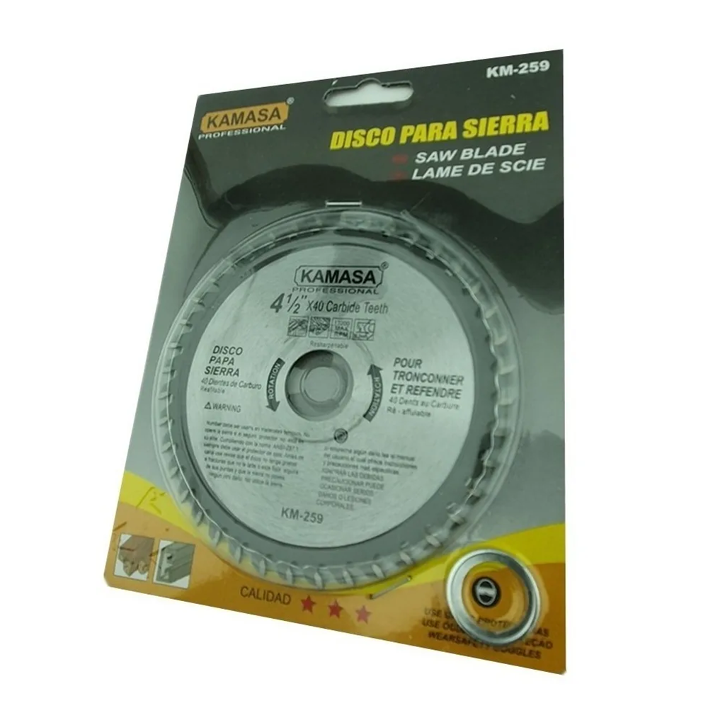 DISCO KAMASA SIERRA CIRCULAR 4 1/2 PULGADAS 40 DIENTES KM259 - 2