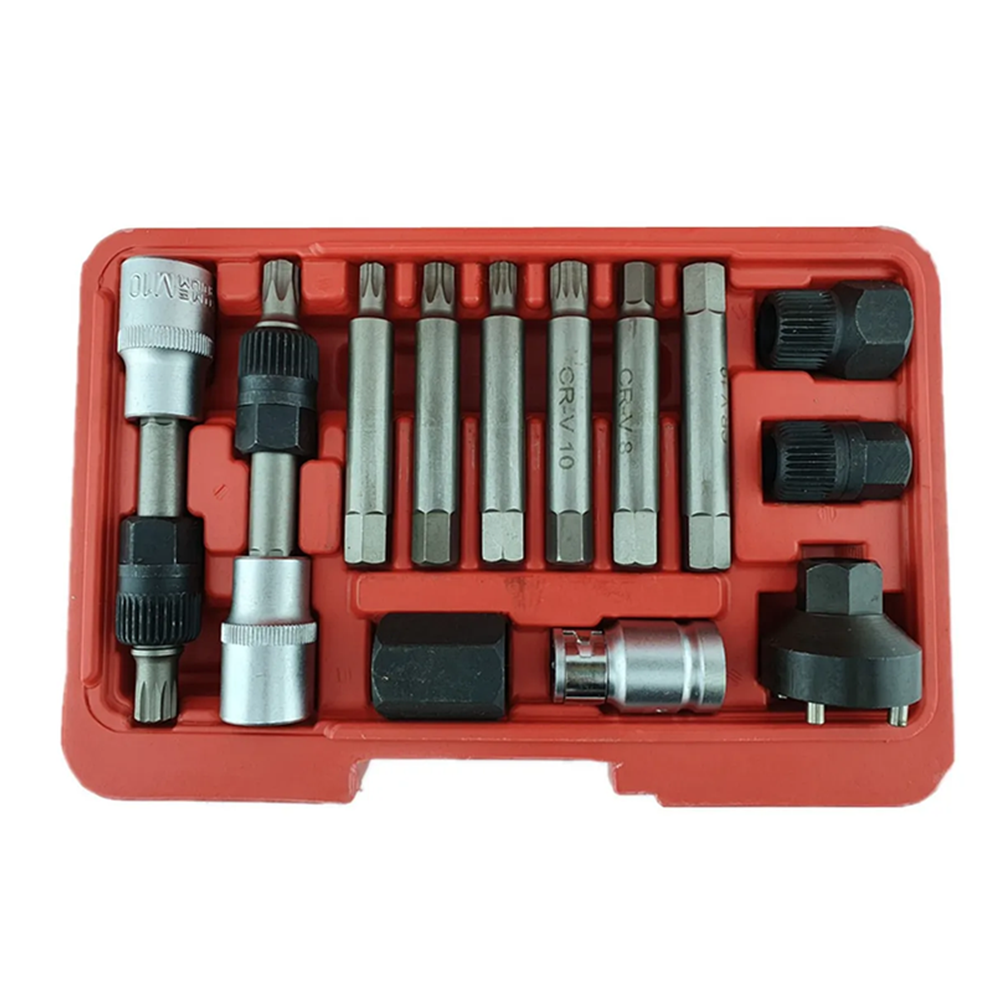 PUNTAS TORXMETER DADOS EXTRACTOR POLEAS ALTERNADOR 13 PIEZAS UNIVERSAL - 3