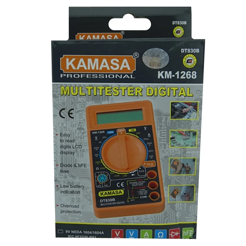 MULTIMETRO MULTITESTER DIGITAL KAMASA KM1268 - 2