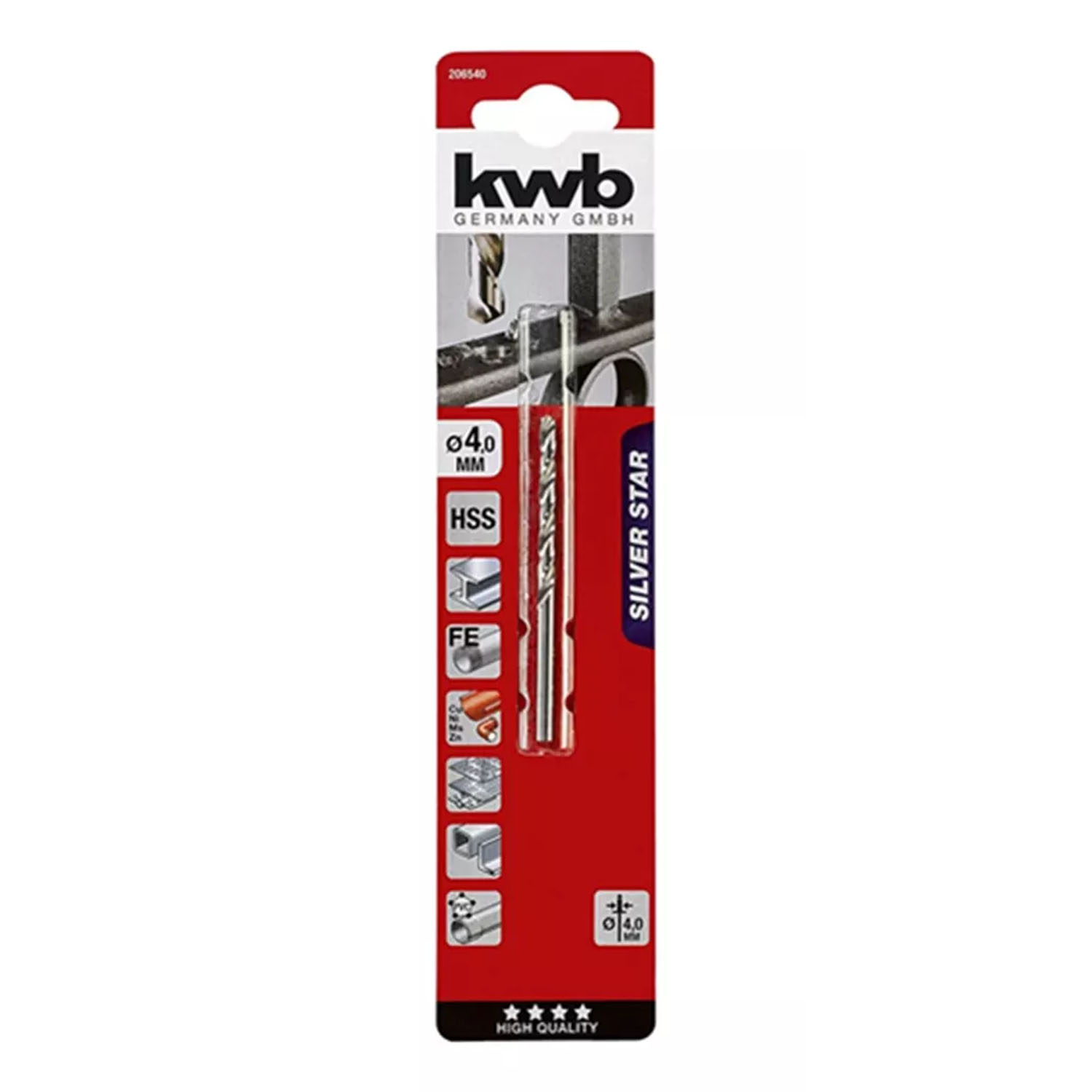 BROCA KWB METAL HSS 4MM 206540 - 1