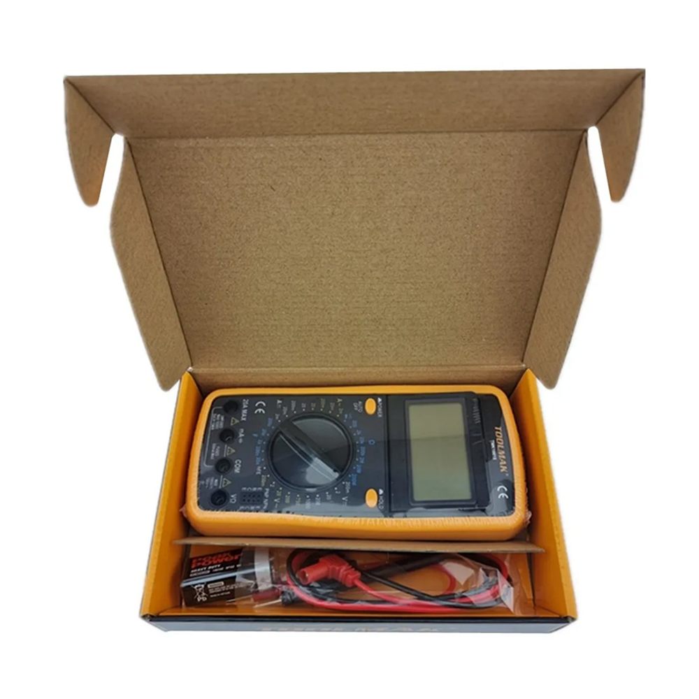 TESTER MULTITESTER MULTIMETRO DIGITAL PANTALLA LCD TOOLMAK TMK19915 - 2