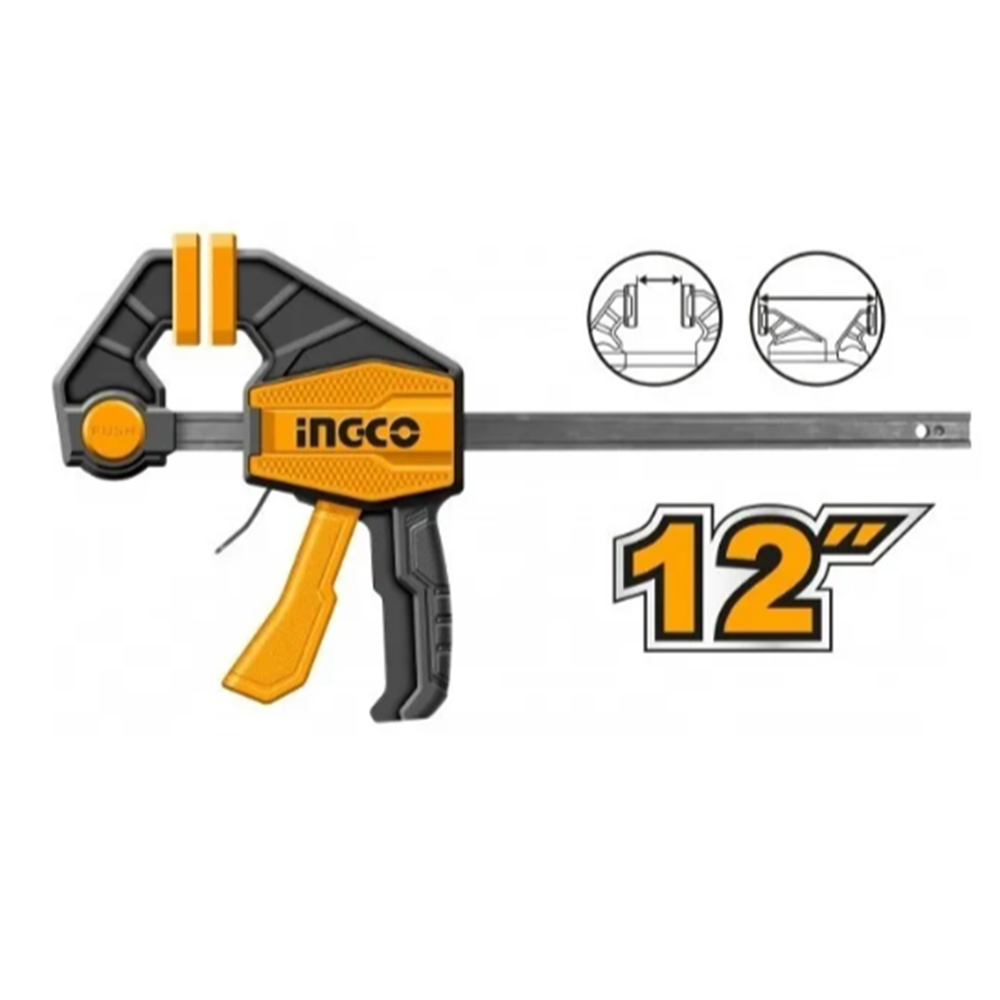 PACK PRENSA INGCO RAPIDA MADERA CARPINTERO 12" 2 PIEZAS - 2