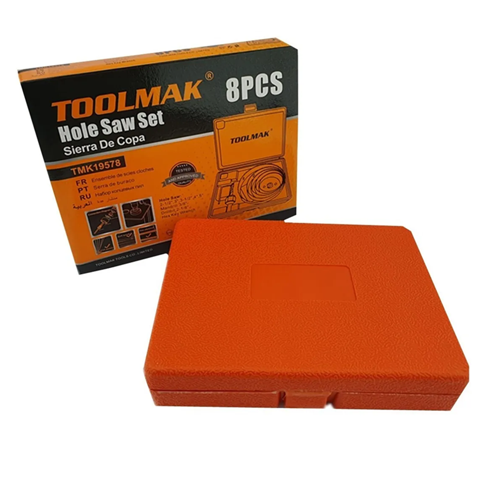 BROCA TOOLMAK JUEGO HOJA SIERRA COPA MADERA 8 PIEZAS TMK19578 - 3