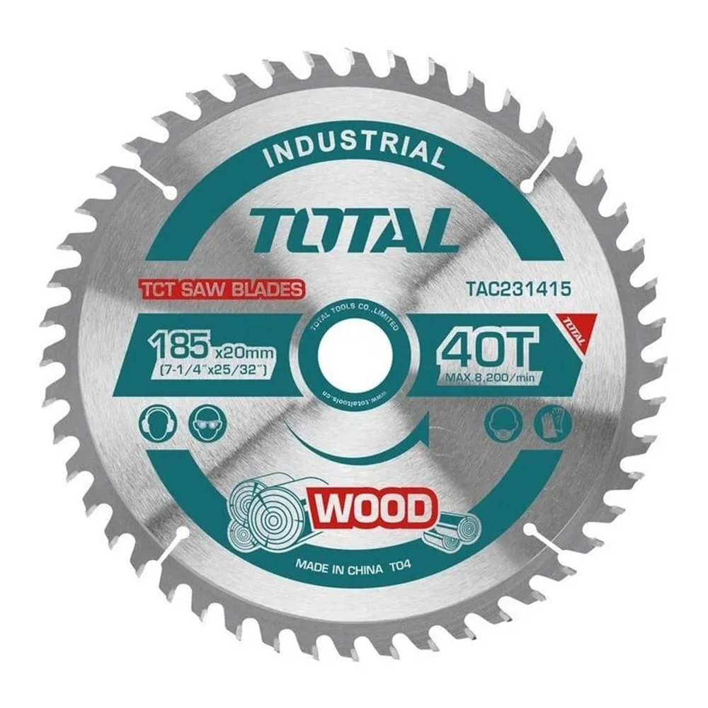 DISCO TOTAL TOOLS SIERRA CIRCULAR 7 1/4 PULGADAS 40 DIENTES TAC231415 - 1