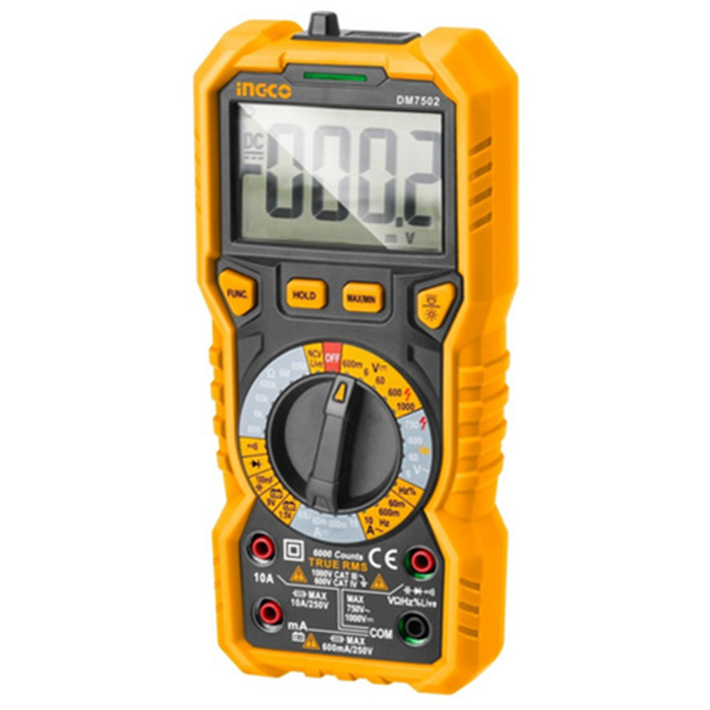MULTIMETRO MULTITESTER DIGITAL INGCO DM7502 - 1