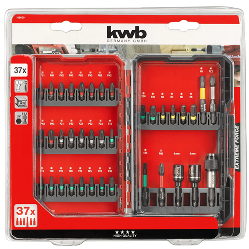 PUNTA KWB SET JUEGO IMPACTO 37 PIEZAS 109000 - 2