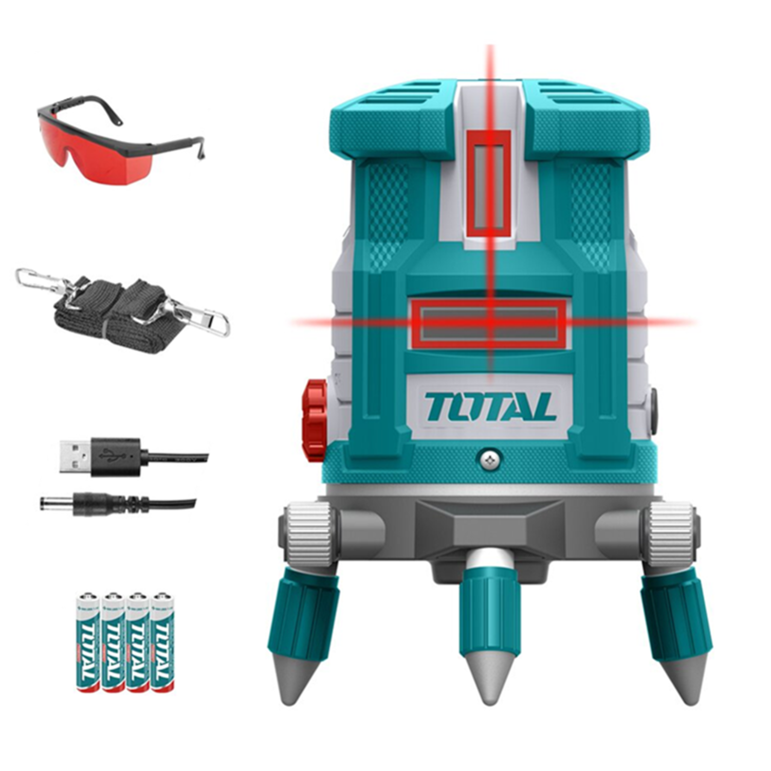 NIVEL LÁSER TOTAL TOOLS TLL306505 AUTONIVELACIÓN LÍNEA ROJA 360 GRADOS - 1