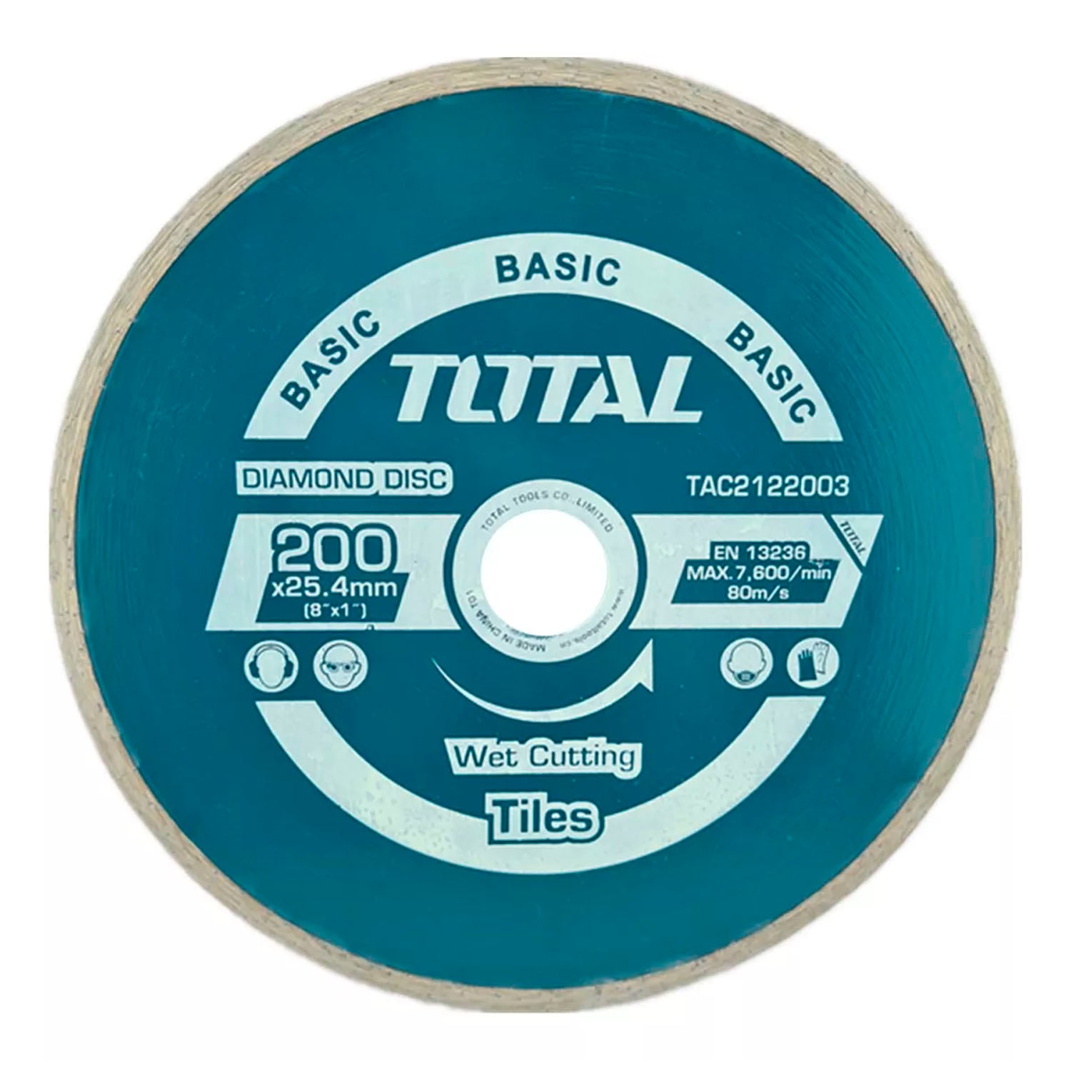 DISCO TOTAL TOOLS DIAMANTADO CORTE HUMEDO 8 200MM TAC2122003 - 1
