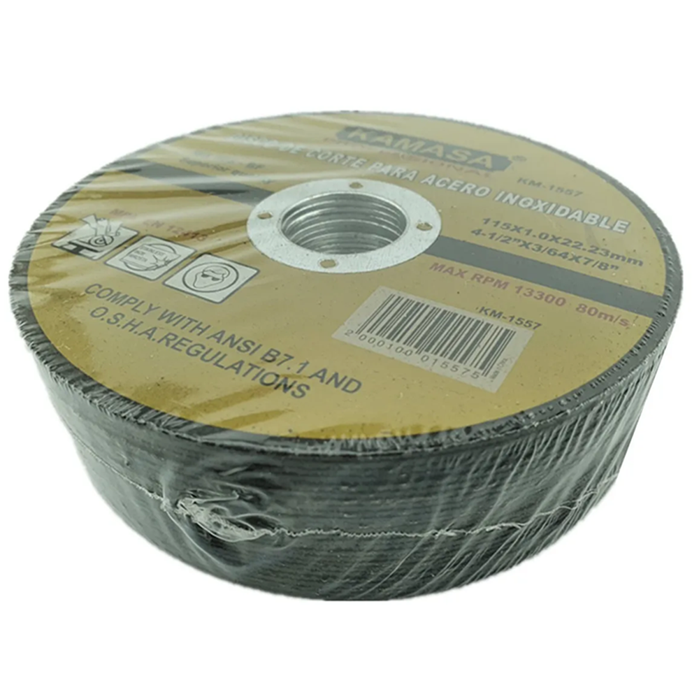 25 UNIDAD DISCO DE CORTE PARA ACERO INOXIDABLE 115MM KAMASA KM1557 - 3