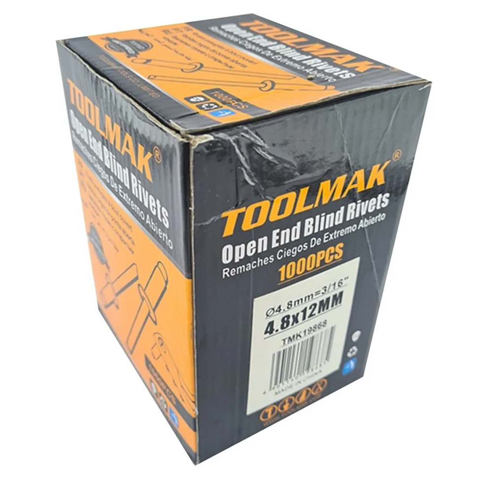 REMACHES CIEGOS DE 4.8 X 12MM 1000 UNIDADES TOOLMAK TMK19868 - 3