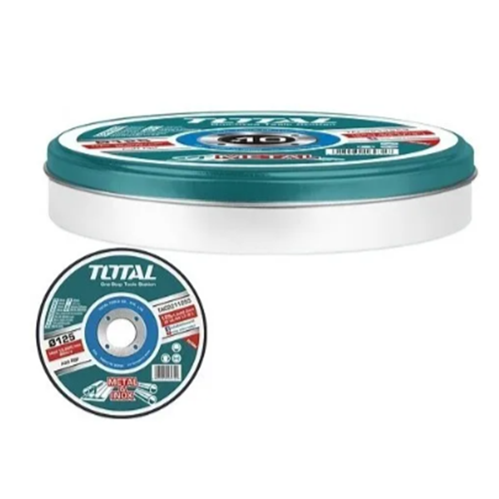 DISCO TOTAL TOOLS CORTE P/ METAL ACERO INOXIDABLE 125MM 10 UND TAC2211255 - 1