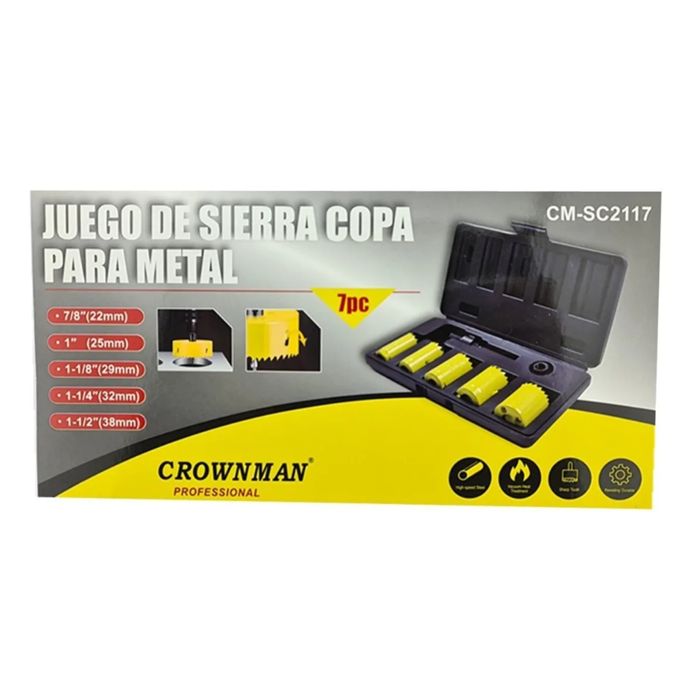 SIERRA CROWNMAN SET COPA BI-METAL 7 PIEZAS CMSC2117 - 4