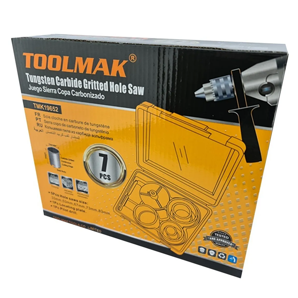 BROCA TOOLMAK KIT SET JUEGO SIERRA COPA DIAMANTADA 7 PIEZA TMK19652 - 3