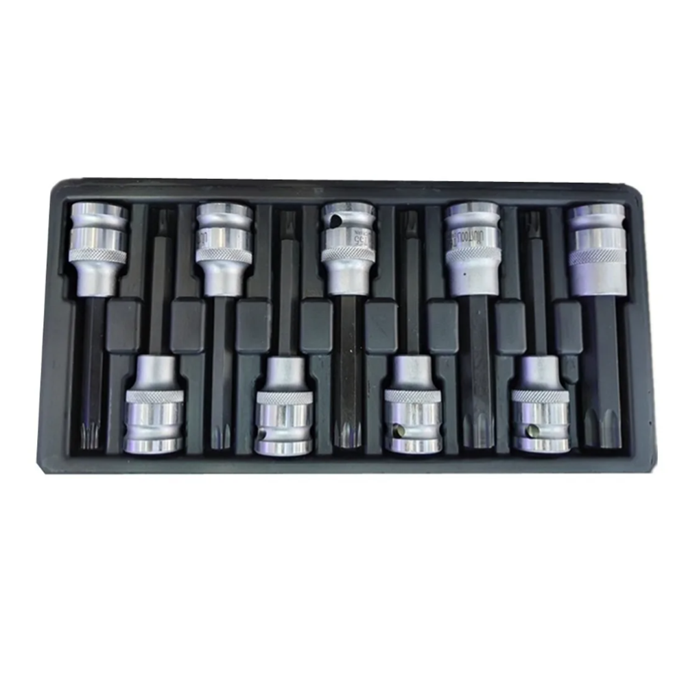JUEGO DE DADO TORX LARGO 10CM PROFESIONAL 9 PIEZAS UYUSTOOLS DAX902 - 3