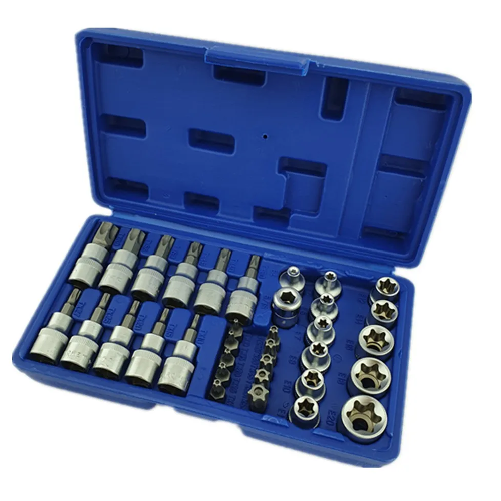 DADO TORXMETER JUEGO 3/8 ESTRELLA MACHO Y HEMBRA 34 PIEZAS - 2