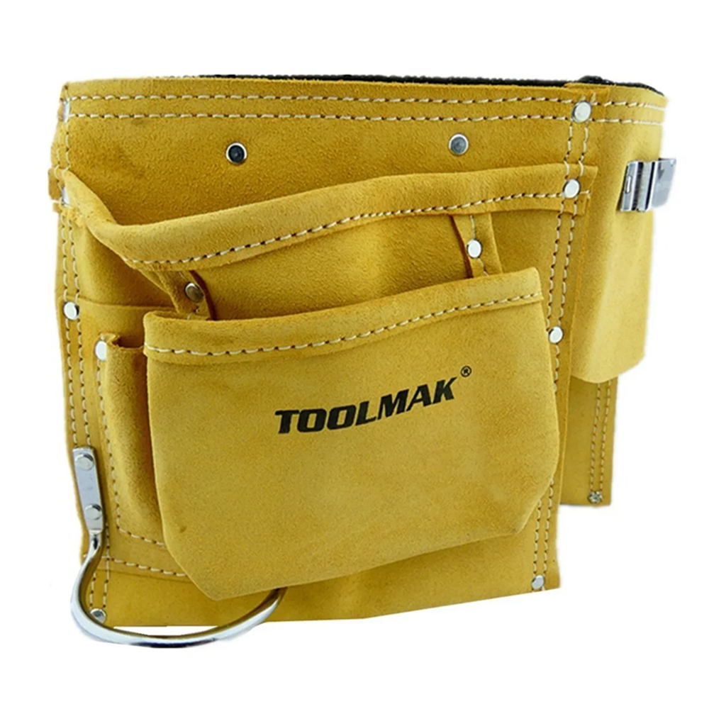 COLETO TOOLMAK CARPINTERO CUERO DOBLE PORTA HERRAMIENTA TMK19830 - 3