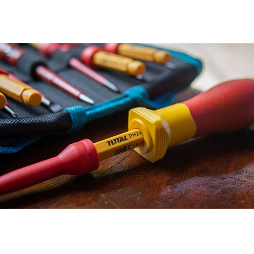 SET DESTORNILLADORES TOTAL TOOLS PRECISION AISLADOS THKISD1201 12 PIEZAS - 4