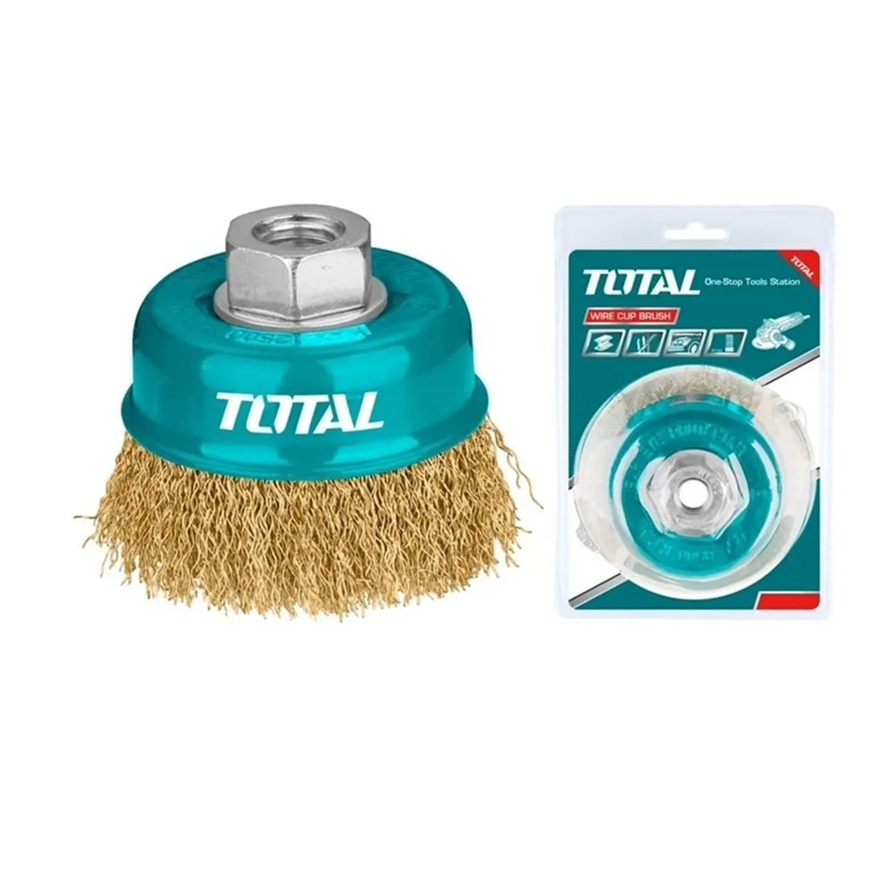 ESCOBILLA TOTAL TOOLS COPA RIZADA 125MM ESMERIL TAC31051 - 1