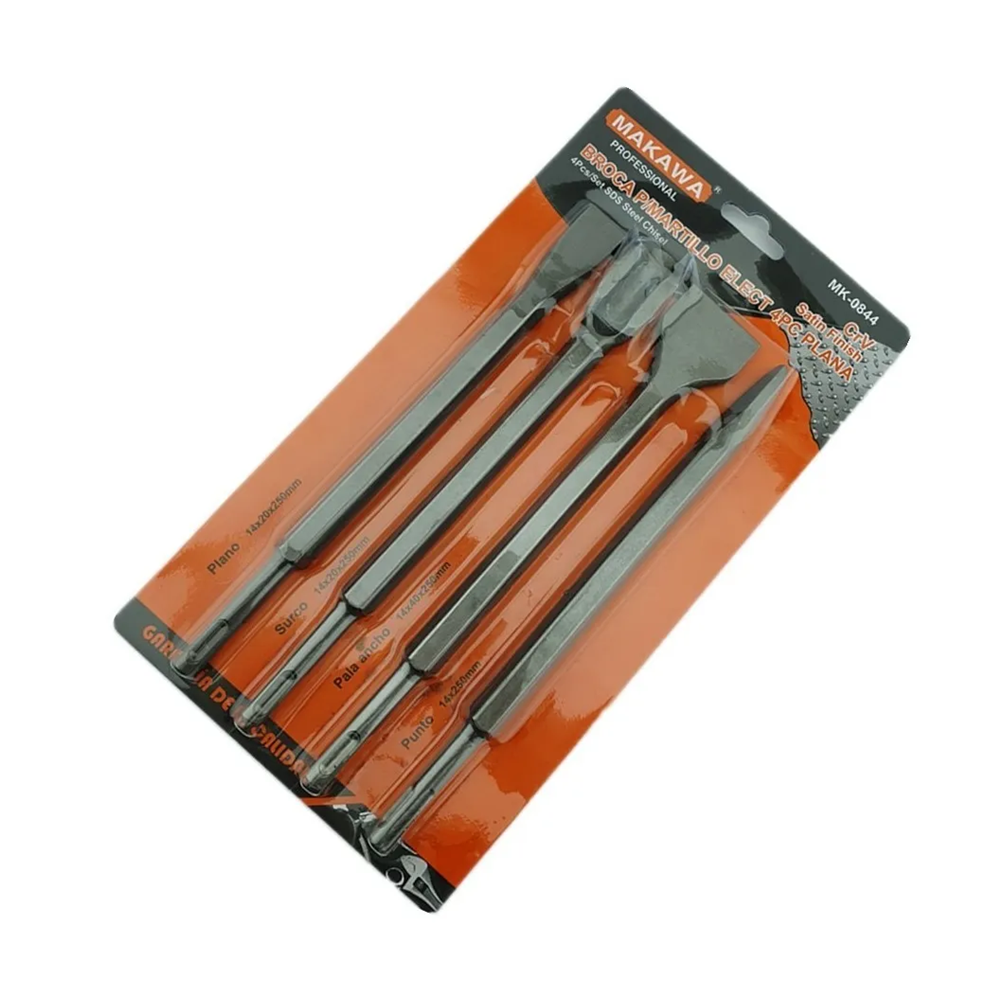SET JUEGO DE BROCA PARA ROTOMARTILLO 4 PIEZAS CR-V MAKAWA MK0844 - 2