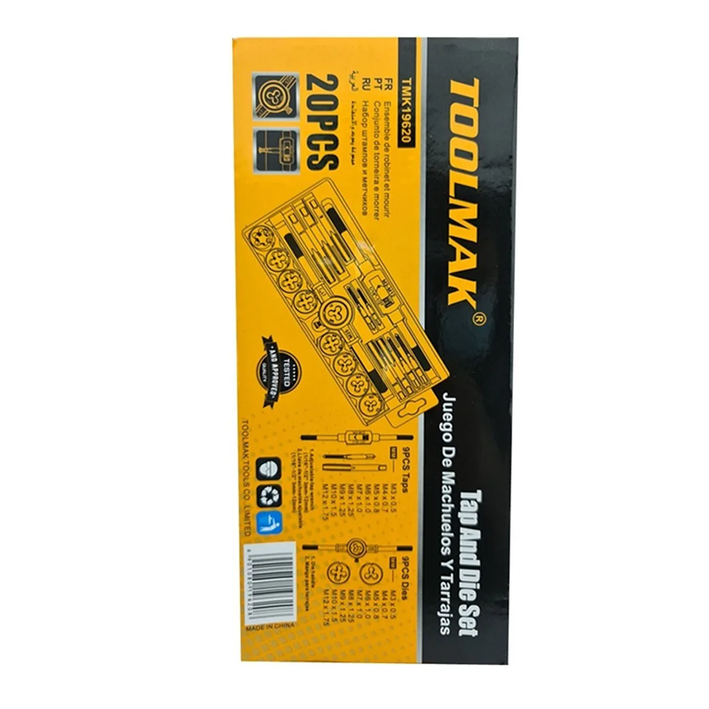 SET TERRAJAS TOOLMAK MACHO HEMBRA TMK19620 20 PIEZAS - 2