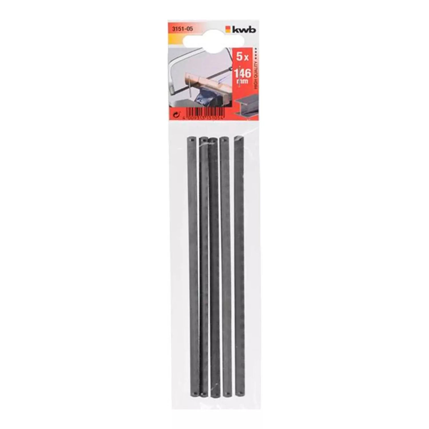 REPUESTO KWB HOJA MINI ARCO SIERRA METAL 146MM 5 PIEZAS - 1