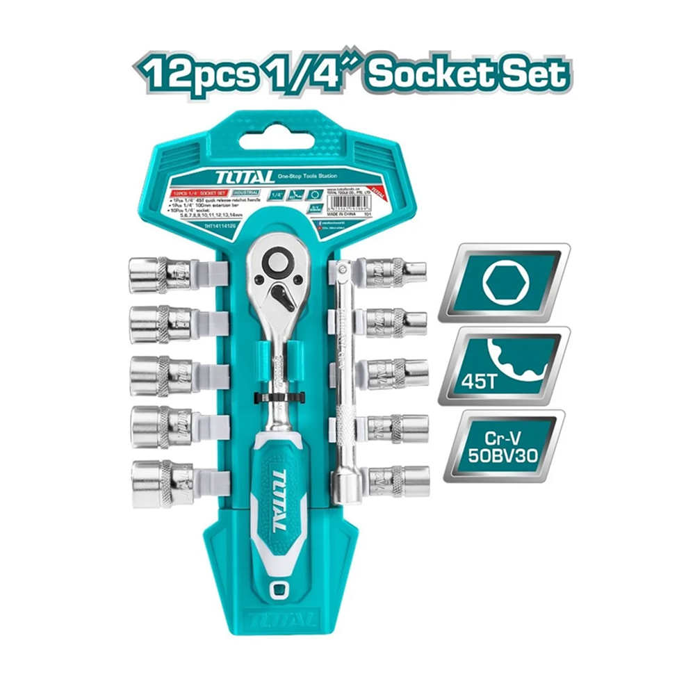 SET KIT JUEGO DE DADOS CUADRANTE 1/4 12 PIEZAS TOTAL THT14114126 - 2