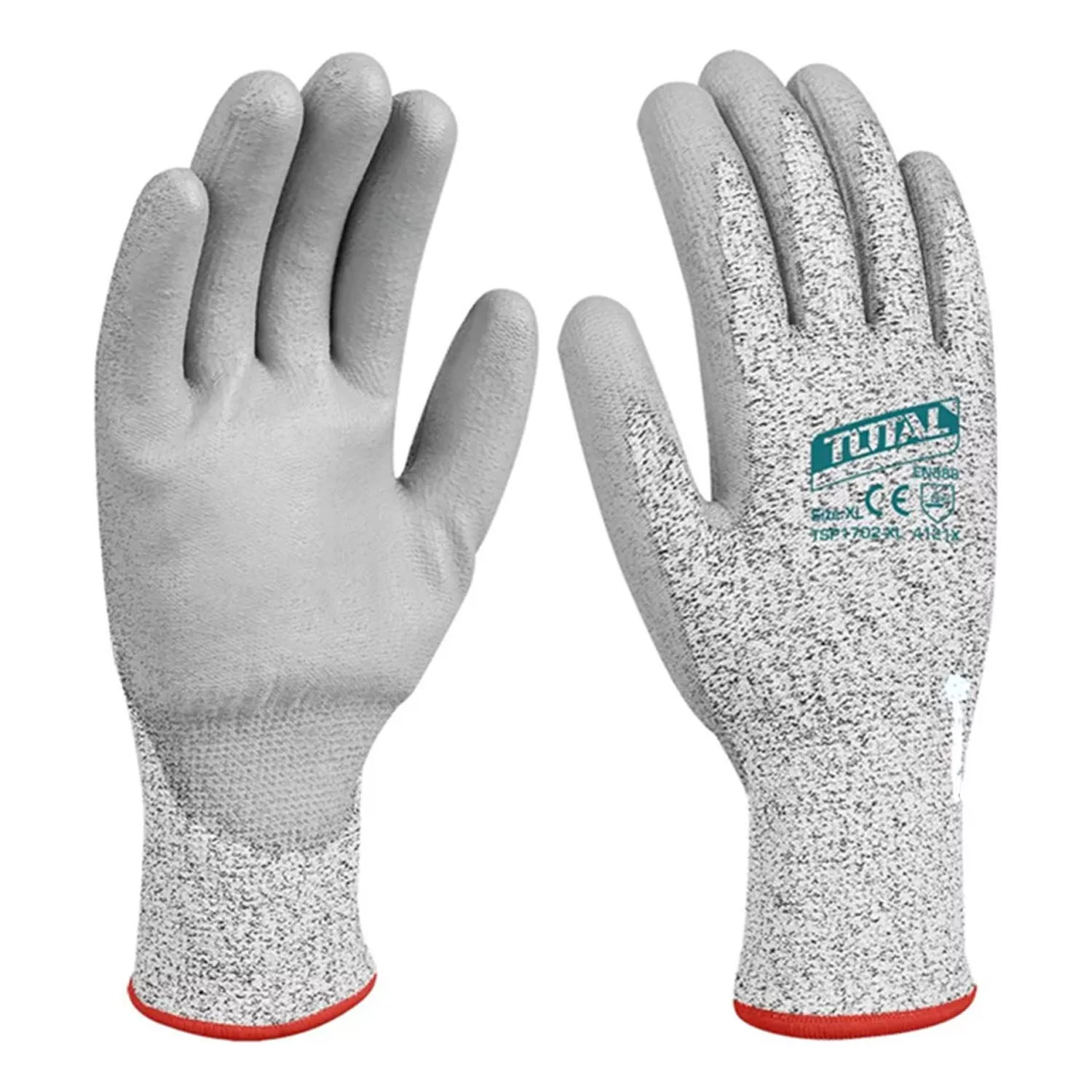 GUANTES SEGURIDAD TOTAL TOOLS PAR ANTICORTE XL TOTAL TSP1702-XL - 1