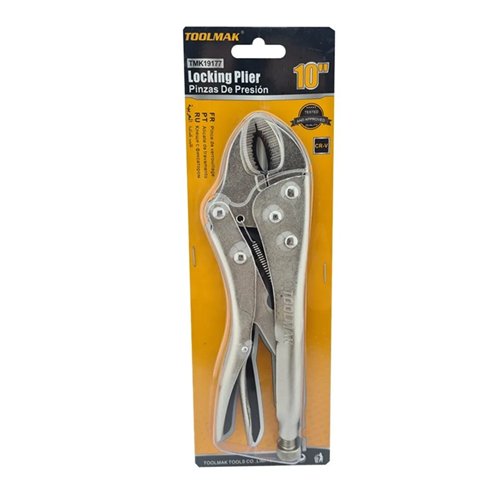 ALICATE TOOLMAK CAIMAN PRESION BOCA CURVA 10" TMK19177 - 1